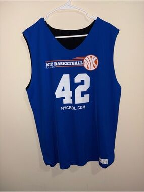 NYC Basketball Blue Men's Jersey Tank Top - Size L